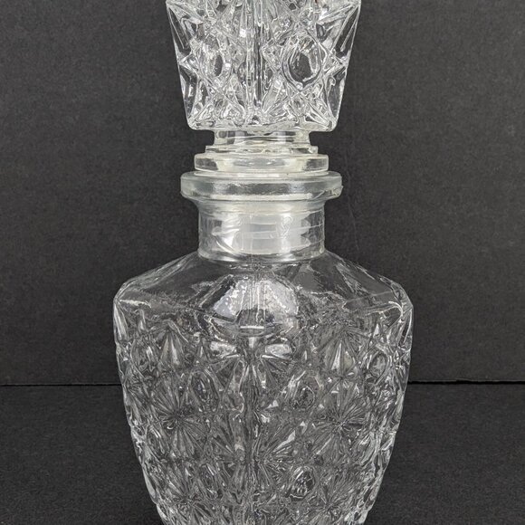 Vintage Miniature Clear Glass Decanter Barware 7" with Stopper Home Bar Decor - Picture 3 of 11